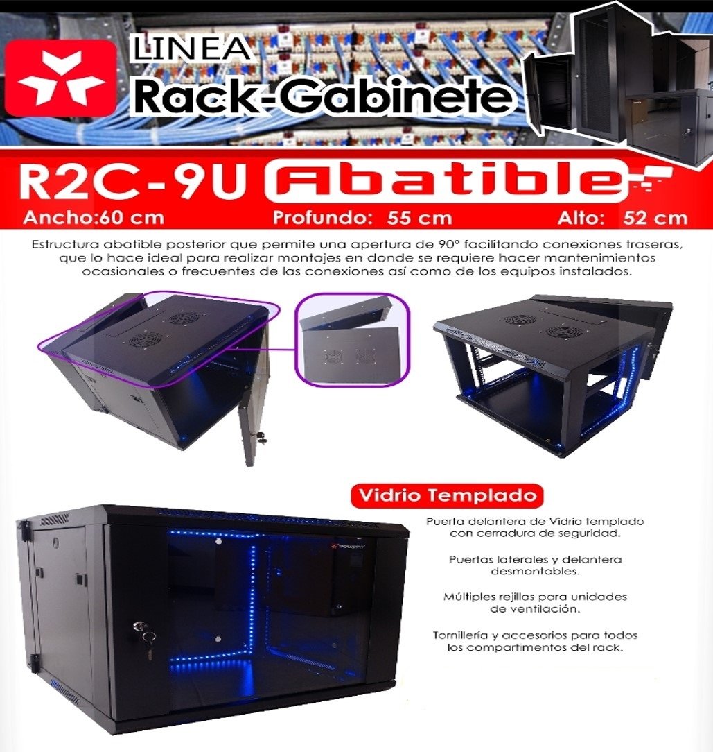 RACK GABINETE R2C-9U 